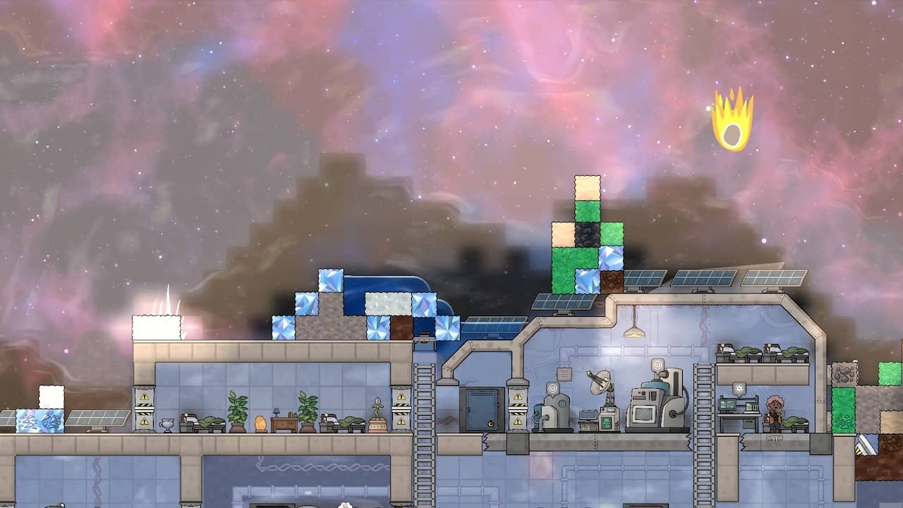 In-game screenshot showing a meteor shower.